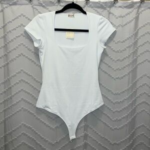 New with tags! White Square Neck Bodysuit